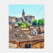 Orvieto Italy Hillside Fleece Deken (Voorkant)