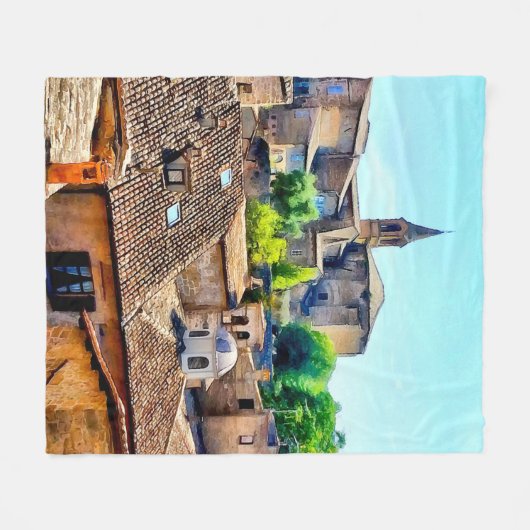Orvieto Italy Hillside Fleece Deken (Voorkant (Horizontaal))