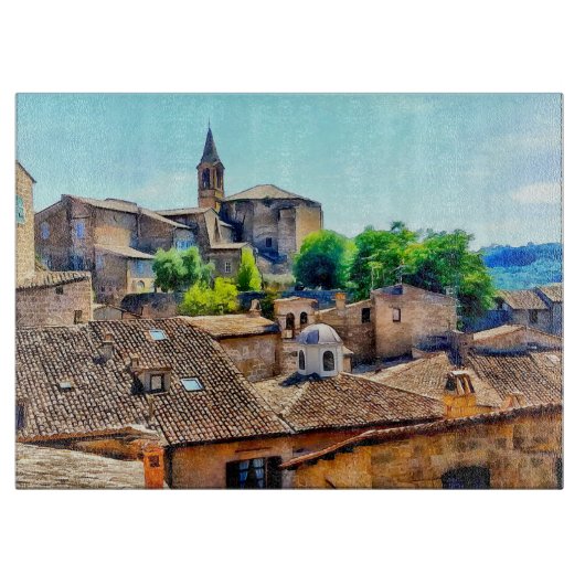 Orvieto Italy Hillside Snijplank (Voorkant)