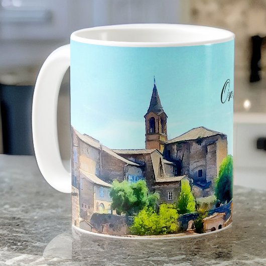 Orvieto Italy Hillside with Orvieto Text Koffiemok