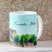 Orvieto Italy Hillside with Orvieto Text Koffiemok