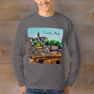 Orvieto Italy Hillside with Orvieto Text T-shirt