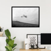 Orville Gliding Kat Hawk 1901 Poster (Thuiskantoor)