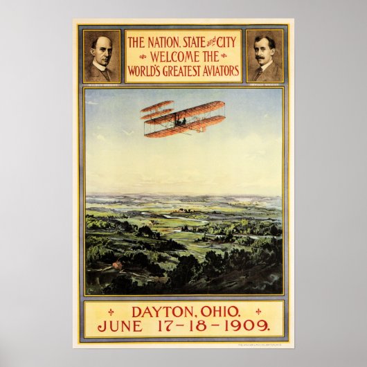 Orville & Wilbur Wright Brothers Greatest Aviators Poster (Voorkant)