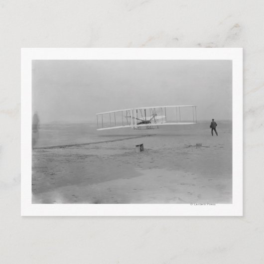 Orville Wright op First Flight op 120 voet Briefkaart (Voorkant)