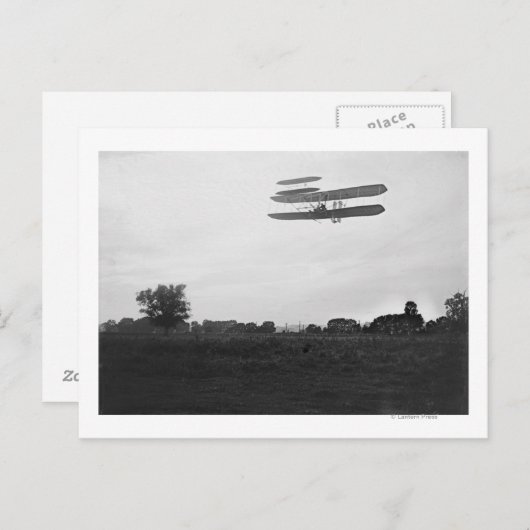 Orville Wright op vlucht 41 bij 60 voet hoog Briefkaart (Voorkant / Achterkant)