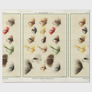 Orvis Fly Fishing Pattern Cadeaupapier