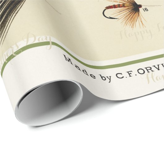 Orvis Fly Fishing Pattern Cadeaupapier (Rol Hoek)