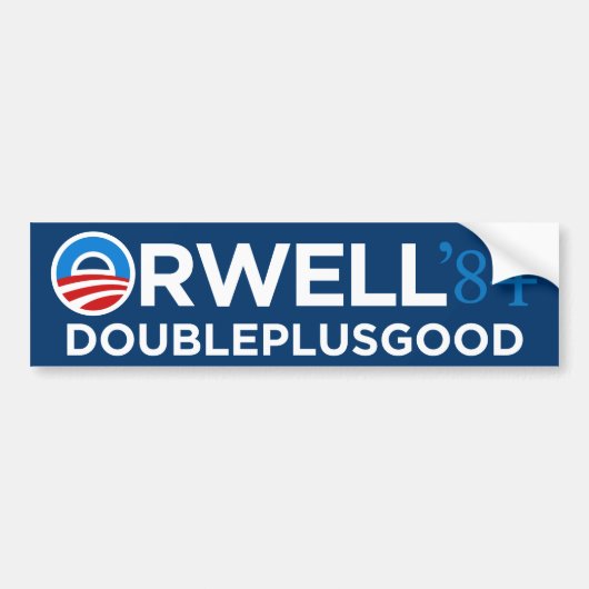 Orwell 1984 Bumpersticker (Voorkant)