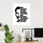 Orwell 1984 citaat over controle van het verleden poster (Thuiskantoor)