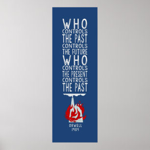 Orwell 1984 voor donkere achtergrond die de poster