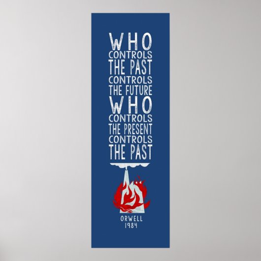 Orwell 1984 voor donkere achtergrond die de poster (Voorkant)