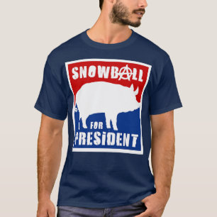 Orwell Animal Boerderij Sneeuwbal voor President T-shirt