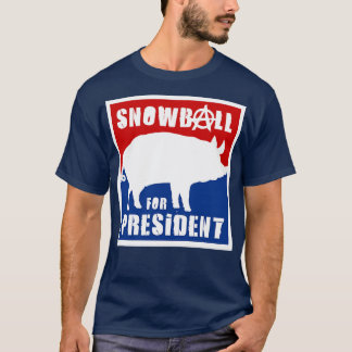 Orwell Animal Boerderij Sneeuwbal voor President T-shirt