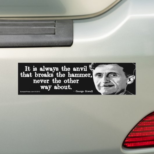 Orwell de Anvil Bumpersticker (Op auto)