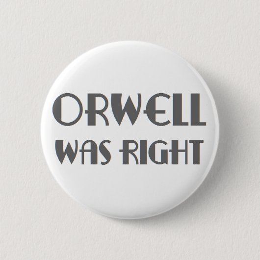 orwell had gelijk ronde button 5,7 cm (Voorkant)