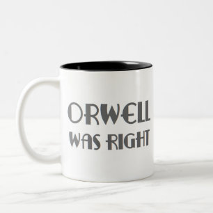 orwell had gelijk tweekleurige koffiemok