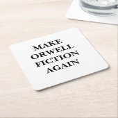 Orwell Message Square papieren karton onderzetter  (Schuin)