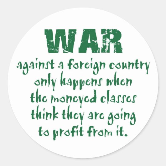 Orwell on War Ronde Sticker (Voorkant)