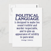 Orwell over politieke taal briefkaart (Voorkant / Achterkant)