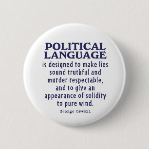 Orwell over politieke taal ronde button 5,7 cm