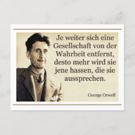 orwell wahrheit aussprache motivation briefkaart