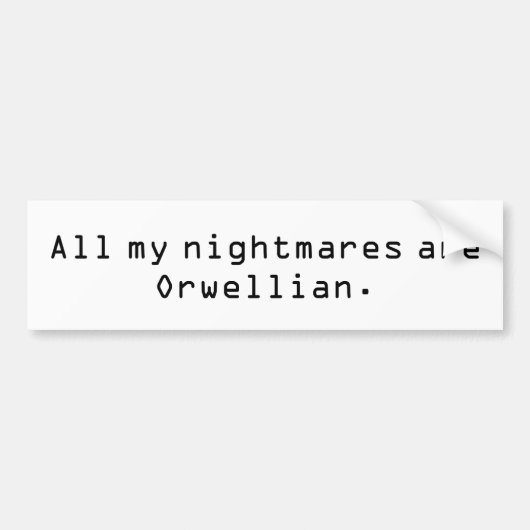 Orwelliaanse bumpersticker (Voorkant)
