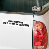 Orwelliaanse openheid: Open voor alles behalve Dis Bumpersticker (Op Truck)