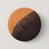 Oryx aan de rand, Namibië Ronde Button 5,7 Cm (Voorkant)