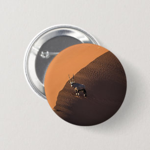 Oryx aan de rand, Namibië Ronde Button 5,7 Cm