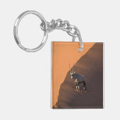 Oryx aan de rand, Namibië Sleutelhanger (Voorkant Links)