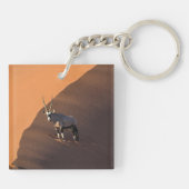 Oryx aan de rand, Namibië Sleutelhanger (Achterkant)