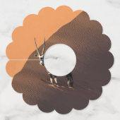 Oryx aan de rand, Namibië Wijnglaslabel (Voorkant)