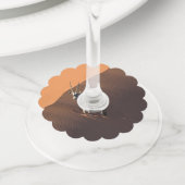 Oryx aan de rand, Namibië Wijnglaslabel (Dichtbij)