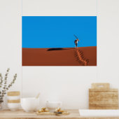 Oryx Antelope in de Namib woestijn Poster (Keuken)