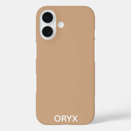 Oryx brown beige kleurnaam iPhone 16 hoesje