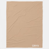 Oryx brown beige kleurnaam fleece deken (Voorkant)