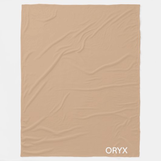 Oryx brown beige kleurnaam fleece deken (Voorkant)