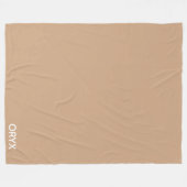 Oryx brown beige kleurnaam fleece deken (Voorkant (Horizontaal))
