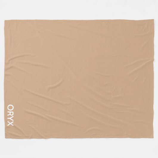 Oryx brown beige kleurnaam fleece deken (Voorkant (Horizontaal))
