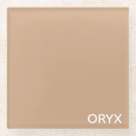 Oryx brown beige kleurnaam glazen onderzetter