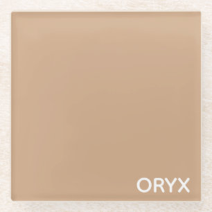 Oryx brown beige kleurnaam glazen onderzetter