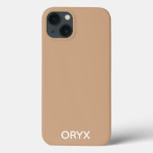 Oryx brown beige kleurnaam Hoesje-Mate iPhone case (Achterkant)