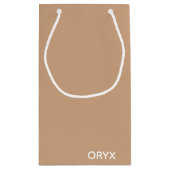 Oryx brown beige kleurnaam klein cadeauzakje (Achterkant)