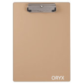 Oryx brown beige kleurnaam klembord (Voorkant)