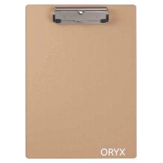 Oryx brown beige kleurnaam klembord (Voorkant)