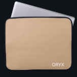 Oryx brown beige kleurnaam laptop sleeve<br><div class="desc">Oryx brown beige kleurnaam</div>