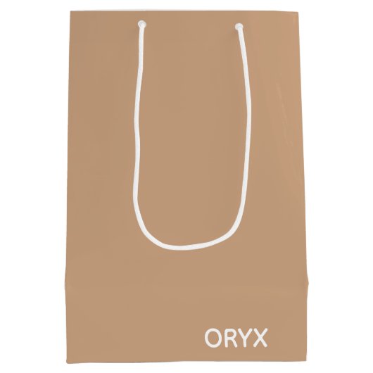 Oryx brown beige kleurnaam medium cadeauzakje (Achterkant)