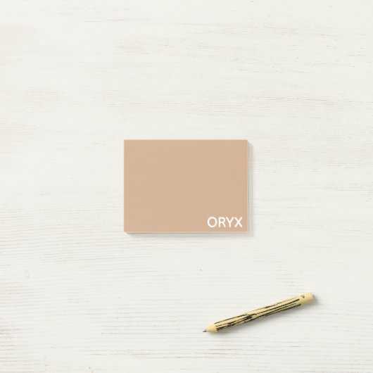 Oryx brown beige kleurnaam post-it® notes (Op bureau)