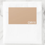 Oryx brown beige kleurnaam rechthoekige sticker (Tas)